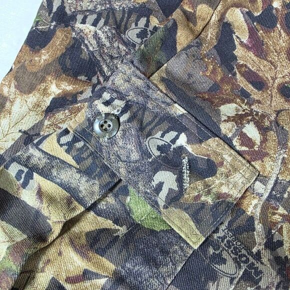 Mossy Oak Forest Floor Camo Hunting Cargo Pants Large Adj Waist Tie Ankle USA - Picture 2 of 11